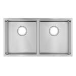 820x457x230mm 1.2mm Handmade Top/Undermount Double Bowls Kitchen Sink Stainless Steel 304