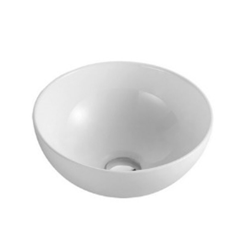 280x280x120mm Round Gloss White Ceramic Above Counter Basin