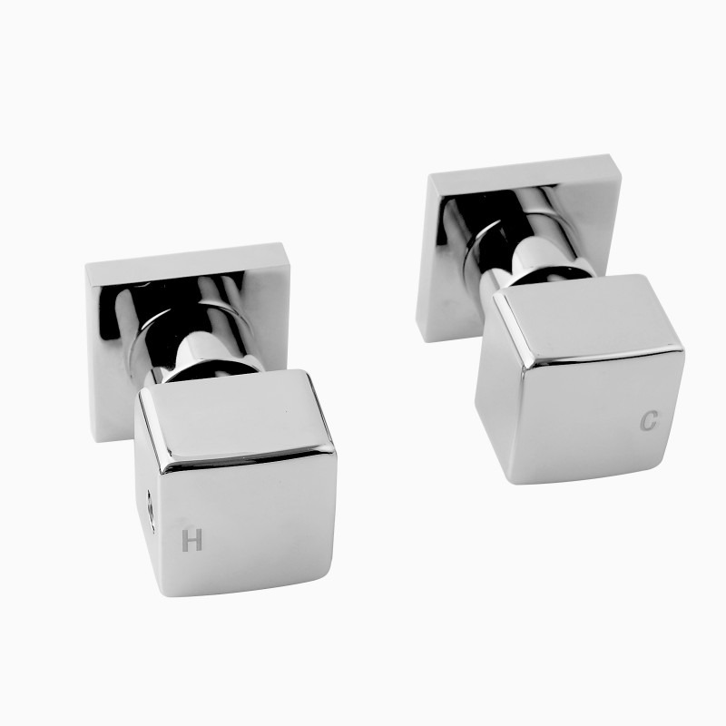 Ottimo Chrome Cubic Shower Wall Taps