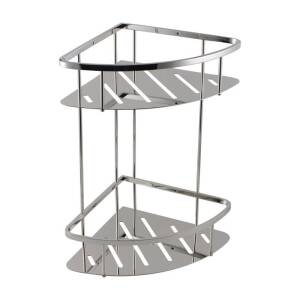 Chrome Stainless Steel 2 Tier Shower Caddy Shelf