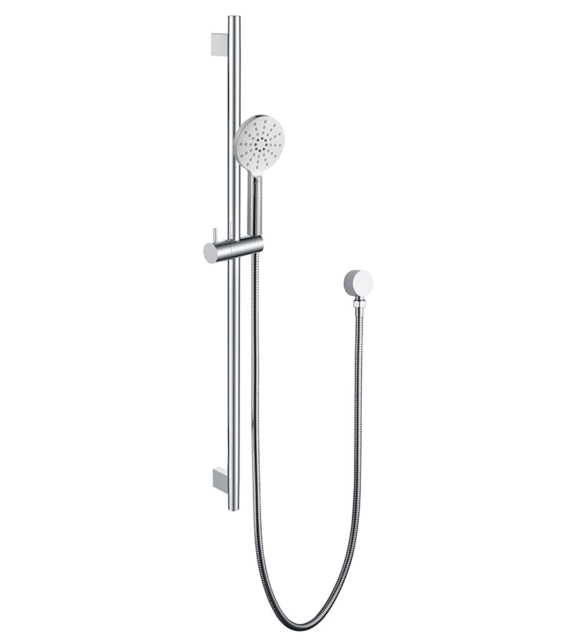 Round Chrome Sliding Rail Hand held Shower Set