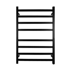 912x620x120mm Nero Black Electric Heated Towel Rack 8 Bars