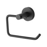 Euro Pin Lever Round Black Toilet Paper Roll Holder Wall Mounted