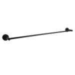 Euro Pin Lever Round Black Single Towel Rack Rail 800mm