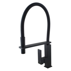 Aquaperla Ottimo Electroplated Black 360° Swivel Kitchen Sink Mixer Tap Solid Brass Faucet