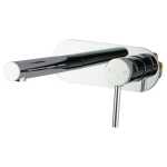 Euro Round Chrome Bathtub/Basin Wall Mixer With Spout