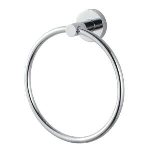 Euro Pin Lever Round Chrome Hand Towel Ring