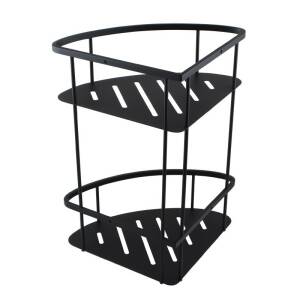 Matte Black Stainless Steel 2 Tier Shower Caddy Shelf