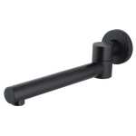 Euro Round Nero Black Bathtub/Basin Swivel Wall Spout