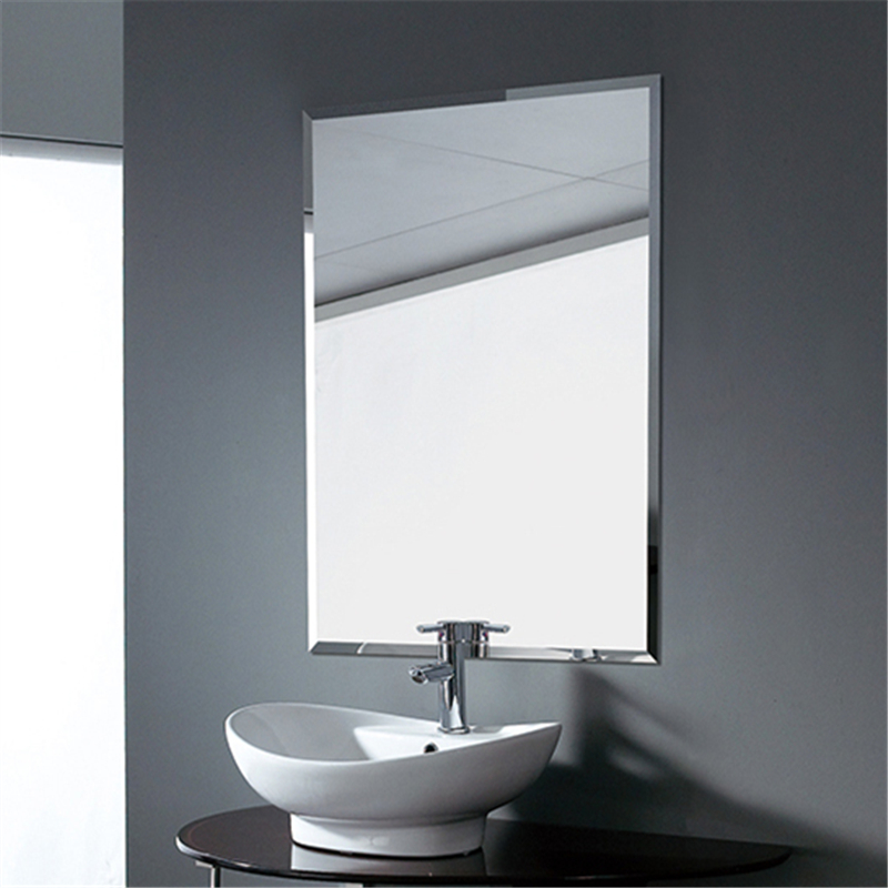 450x600mm Plain Bathroom Mirror Bevel Edge Wall Mounted Vertical Or 