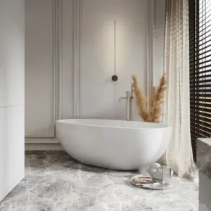 1690*805*550mm Olivia Oval Bathtub Freestanding Acrylic White Bath tub