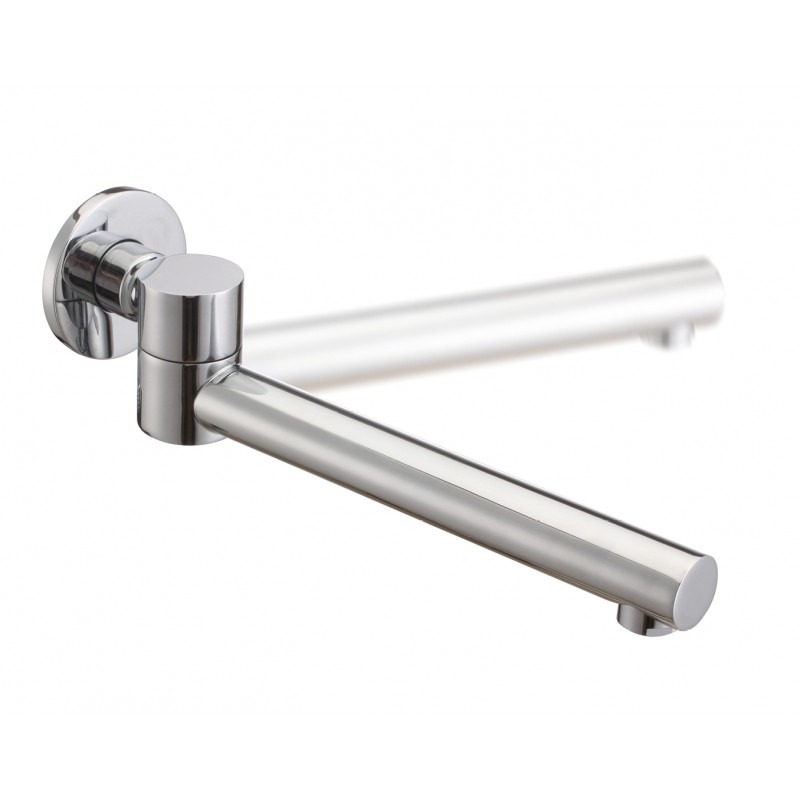 Euro Round Chrome Bathtub/Basin Swivel Wall Spout