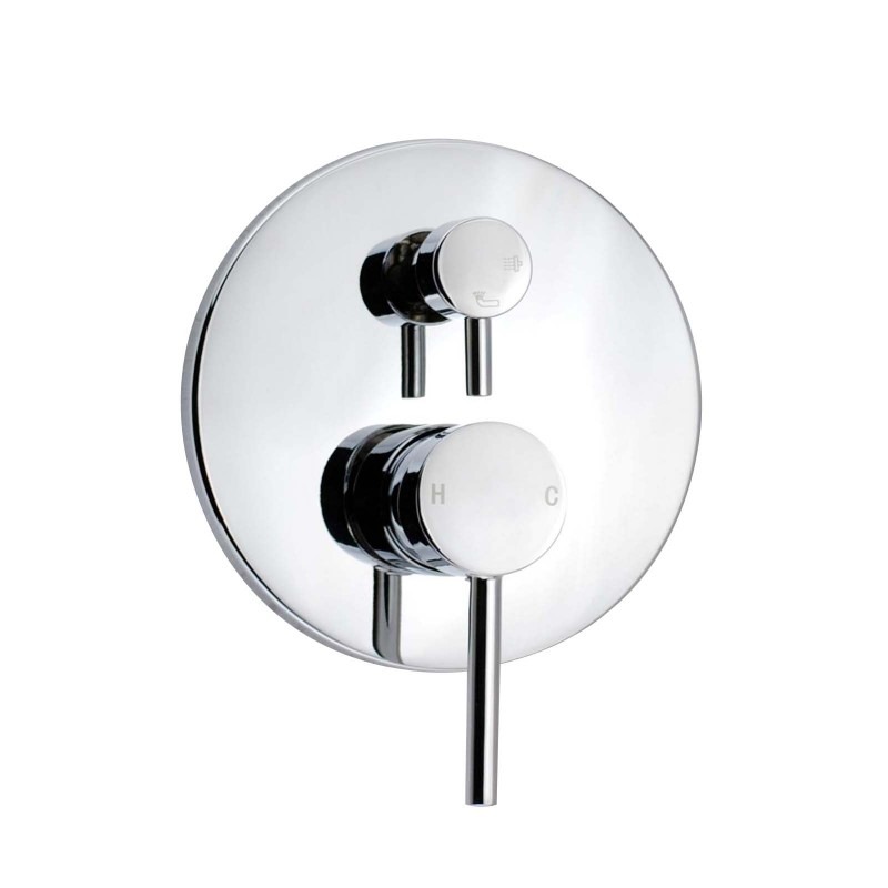 Euro Round Chrome Shower/Bath Mixer Diverter