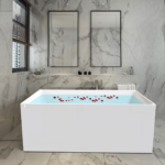 1500mm Orta Free Standing Bath Tub Multi Fit White