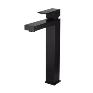 Meir Square Tall Matte Black Basin Mixer