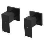 Meir Square Quarter-Turn Wall Top Assemblies Matte Black