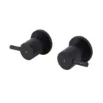 Meir Round Quarter-Turn Wall Top Assemblies Matte Black