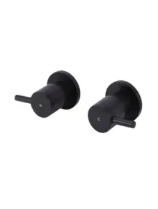 Meir Round Quarter-Turn Wall Top Assemblies Matte Black