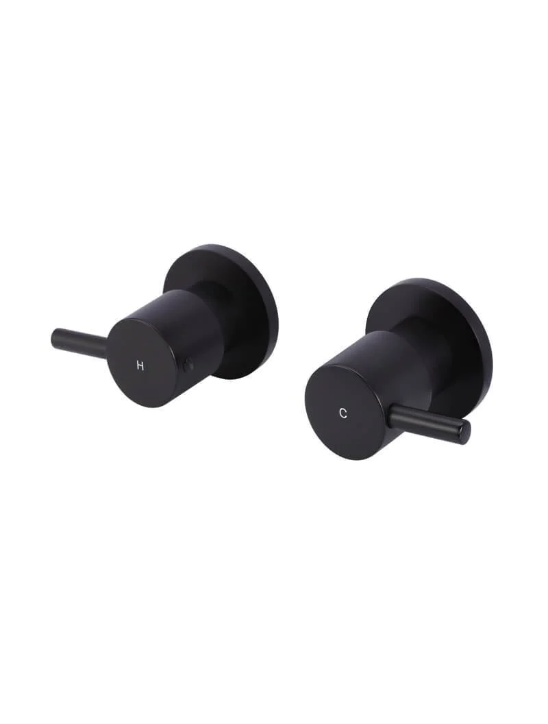 Meir Round Quarter-Turn Wall Top Assemblies Matte Black