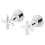 MEIR Round Jumper Valve Chrome Wall Top Assembly Taps MW08JL-C