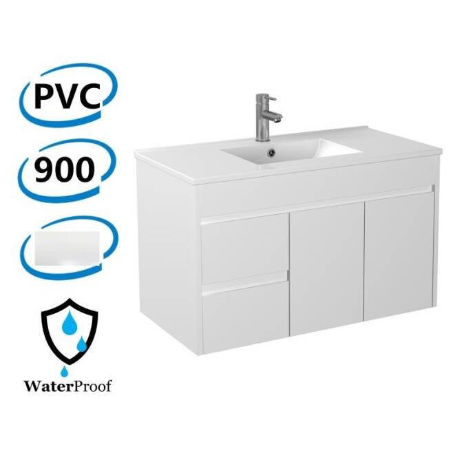 Bathroom Vanity Thin Ceramic Top - Drawers Cabinet