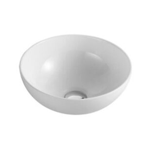 325x325x140mm Round Gloss White Ceramic Above Counter Wash Basin