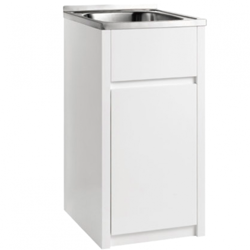 454x555x890mm 35L Stainless Steel Freestanding Laundry Sink with PVC Waterproof Soft Close Cabinet