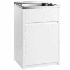 597x495x890mm 45L Stainless Steel Freestanding Laundry Sink with PVC Waterproof Soft Close Cabinet