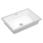 545x380x180mm Rectangle Gloss White Under Mount Ceramic Basin Under Counter