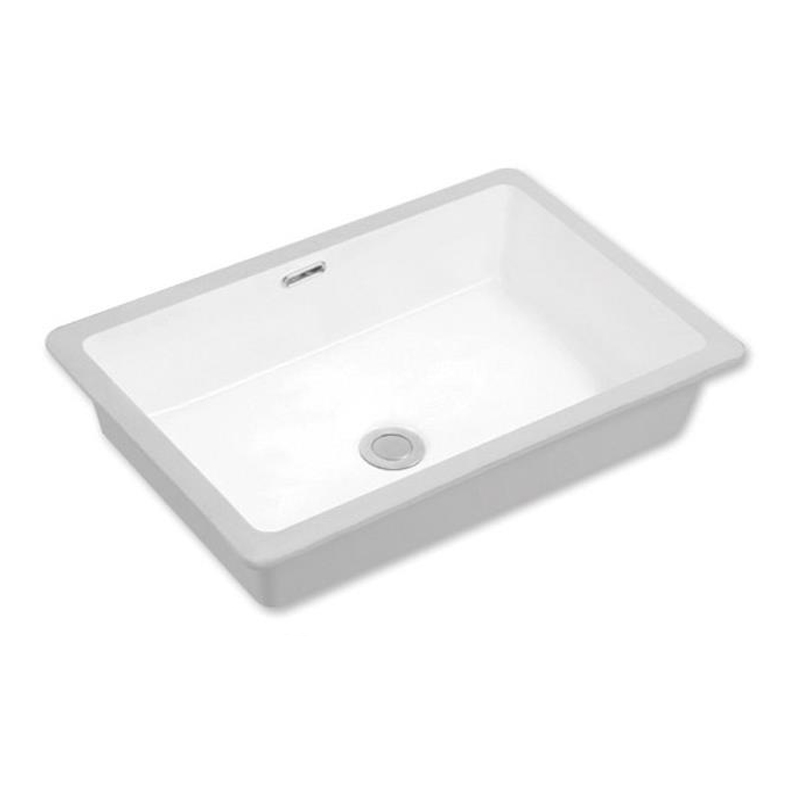 545x380x180mm Rectangle Gloss White Under Mount Ceramic Basin Under Counter