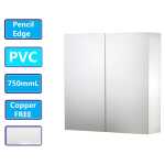 750mm PVC Shaving Cabinet Copper Free White