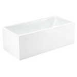 1400*730*580mm Theo Bathtub Multi fit Corner Back to Wall Freestanding Acrylic White Bath tub NO Overflow