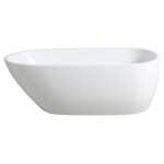 1690x775x585mm Veda Bathtub Freestanding Acrylic Gloss White Bath tub Slim Edge Lucite Finishing NO Overflow