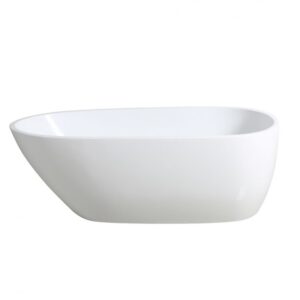 1690x775x585mm Veda Bathtub Freestanding Acrylic Gloss White Bath tub Slim Edge Lucite Finishing NO Overflow