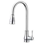 Aquaperla Euro Round Chrome Vintage 360° Swivel Pull Out Kitchen Sink Mixer Tap Solid Brass