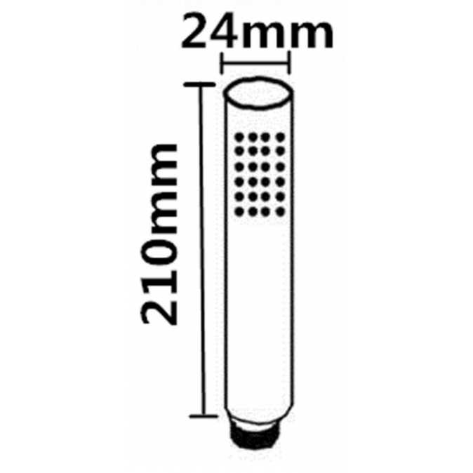 Aquaperla Round Black Hand held Shower Set