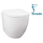 590x360x410mm Veda Wall Faced Pan Tornado Flushing Floor Toilet Pan WELS WATERMARK S TRAP P TRAP