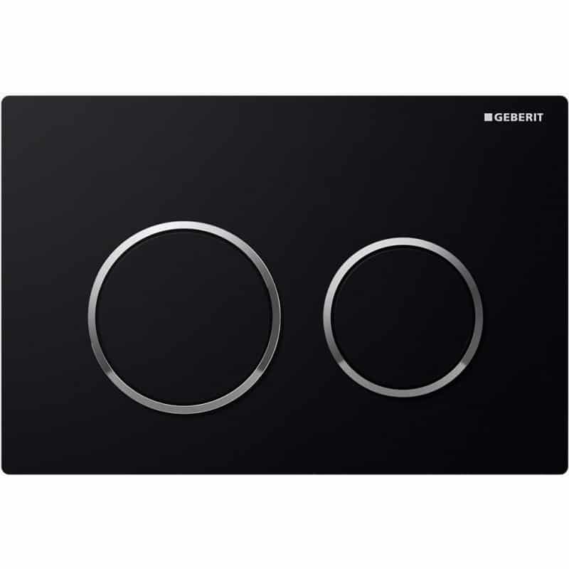 Geberit Toilet Cistern Push Plate Wall Buttons Black Surface Kappa21KM