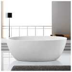 PILATO 1500mm Freestanding Gloss White Bath No Overflow