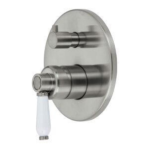 Fienza Eleanor Wall Mixer Diverter - Brushed Nickel/Ceramic