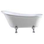 Fienza Clawfoot Acrylic Free Standing Bath Tub Chrome Feet