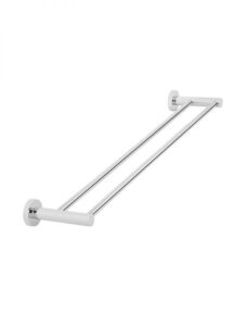 Meir Round Double Towel Rail 600mm Chrome