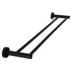 Meir Round Double Towel Rail 600mm Matte Black