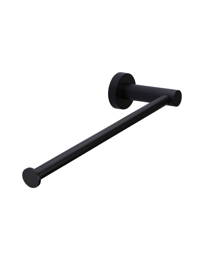 MEIR Round Matte Black Guest Towel Rail - Matte Black