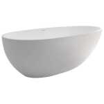 FIENZA BAHAMA MATTE WHITE CAST STONE FREE STANDING BATH TUB 1500mm & 1700mm