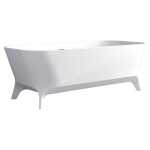 Fienza Hampton 1600 Matte White Cast Stone Free Standing Bath Tub