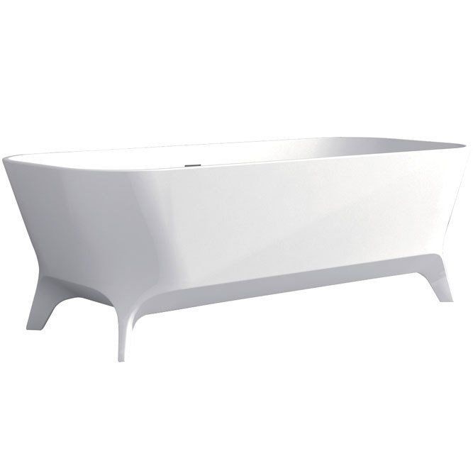 Fienza Hampton 1600 Matte White Cast Stone Free Standing Bath Tub