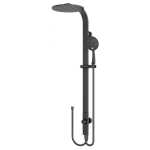 Nero Rain Round Shower Set Double Hose Matte Black