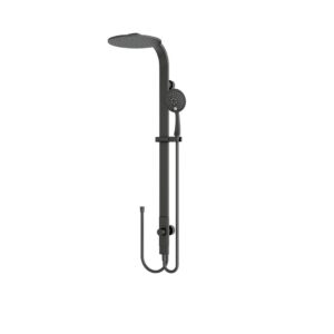 Nero Rain Round Shower Set Double Hose Matte Black