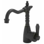 Fienza Eleanor Shepherds Crook Basin Mixer - Matte Black/Matte Black